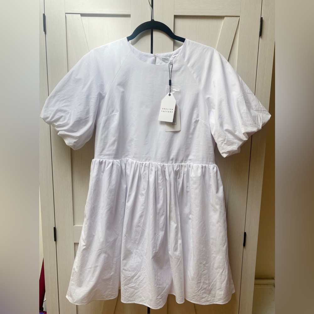English Factory Short Balloon Sleeve Mini Dress - Size Small